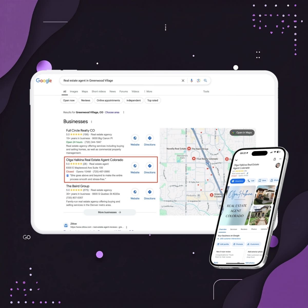 Как риэлтор из Колорадо укрепила позиции в Google Maps за 5 месяцев